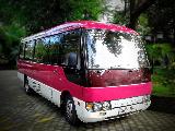 Mitsubishi Rosa bola rosa Bus For Rent.